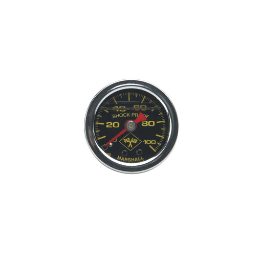 (0-100) PSI Fuel Pressure Gauge, Black Face, Chrome Case Liquid Filled RUSSELL Autoparts