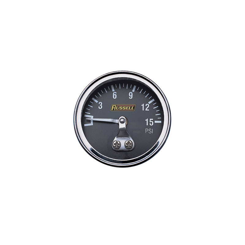 (0-15) PSI Fuel Pressure Gauge Not Liquid Filled RUSSELL Autoparts
