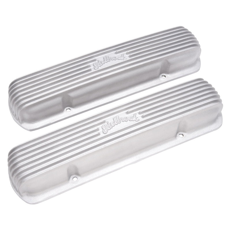 Edelbrock Valve Cover Classic Series Pontiac 1962-1979 301-455 CI V8 Satin Edelbrock Valve Covers