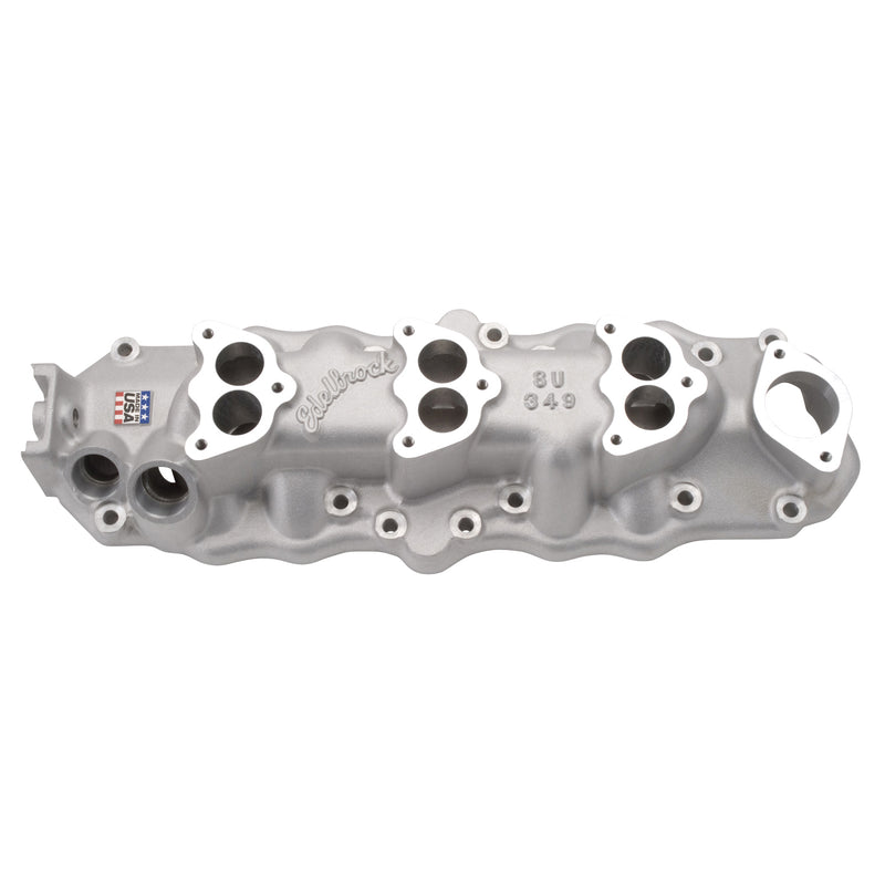 Triple Deuce Intake Manifold for 1949-53 Ford Flathead, Satin Finish EDELBROCK Autoparts