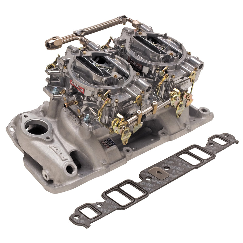 RPM Dual-Quad manifold and carb Kit for 1957-86 Small-Block Chevy EDELBROCK Autoparts