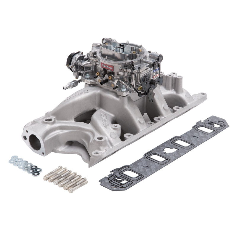 Single-Quad Manifold and carb Kit for Small-Block Ford 351-W EDELBROCK Autoparts