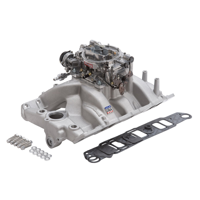 Single-Quad Manifold and carb Kit for 1965-79 Pontiac 389-455 EDELBROCK Autoparts