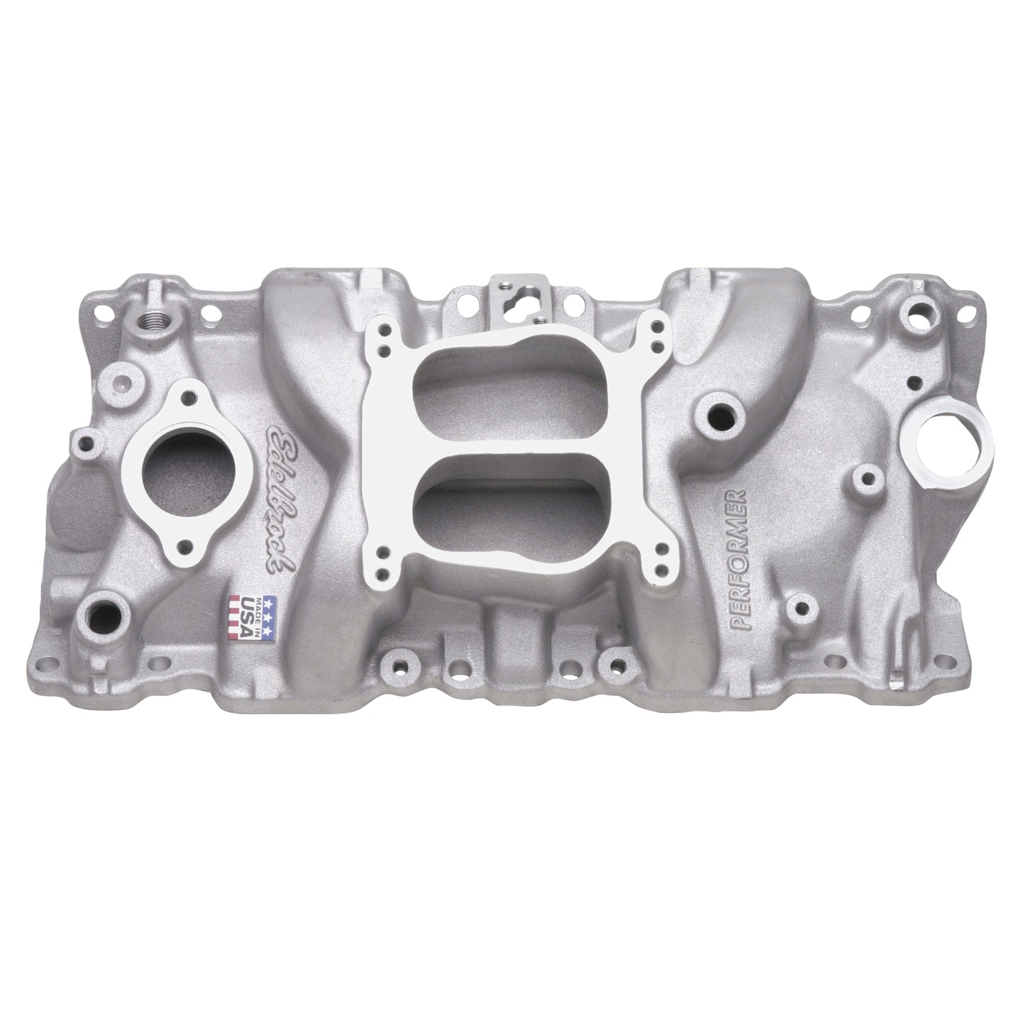 Performer Intake Manifold for 1987-95 Small Block Chevy, Satin Finish