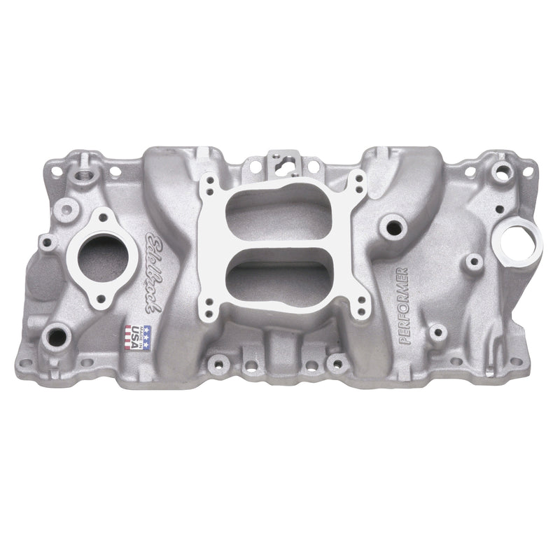 Performer Intake Manifold for 1987-95 Small Block Chevy, Satin Finish EDELBROCK Autoparts
