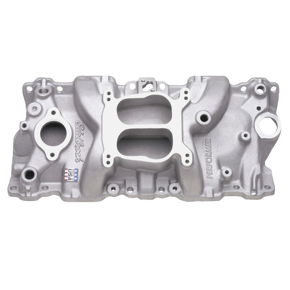 Performer Intake Manifold for 1987-95 Small Block Chevy, Satin Finish