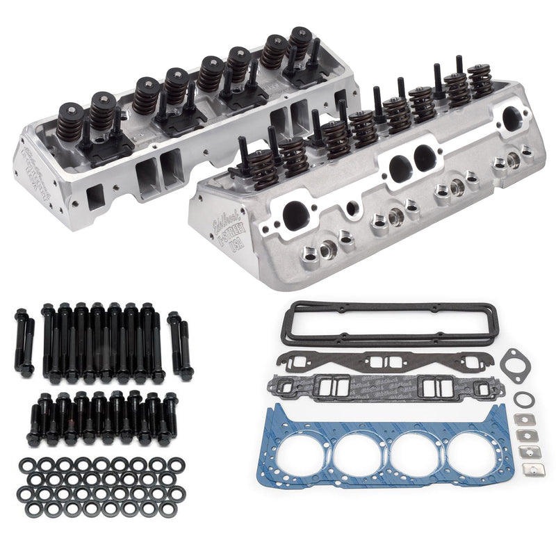 E-Street Cylinder Heads #2240 Small-Block Chevy 262-400, Hydraulic Flat Tappet With Install kit EDELBROCK Autoparts