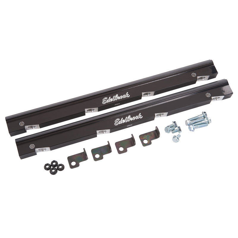 Fuel Injector Rail Kit #3504, -6 AN Black Anodized For Holden Small-Block EDELBROCK Autoparts