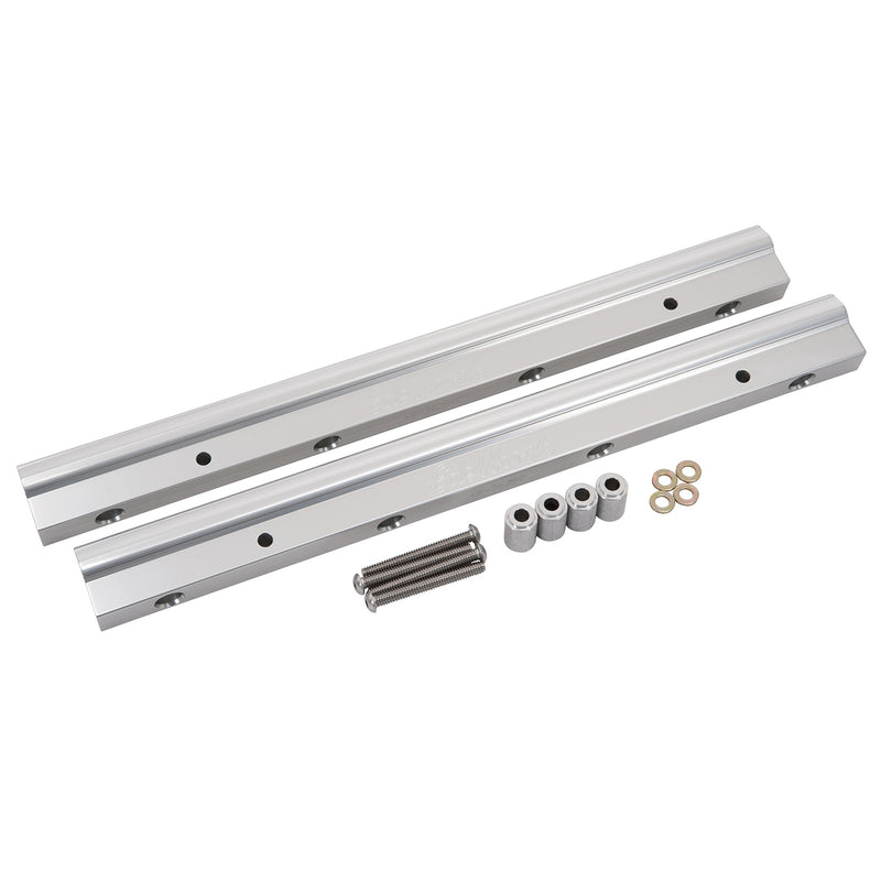 Fuel Injector Rail Kit #3510, -8 AN Black Anodized For Chevrolet LS Gen III EDELBROCK Autoparts