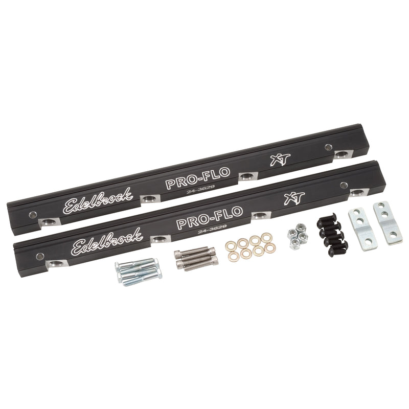 Fuel Injection Fuel Rail #3629, -6 AN Black Anodized For Chevrolet LS Gen III EDELBROCK Autoparts