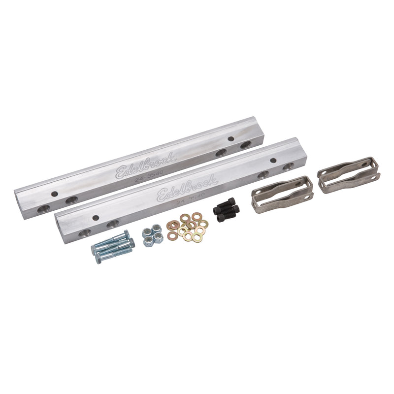 Fuel Injection Fuel Rail #3631, -6 AN Clear For Chevrolet Small-Block EDELBROCK Autoparts