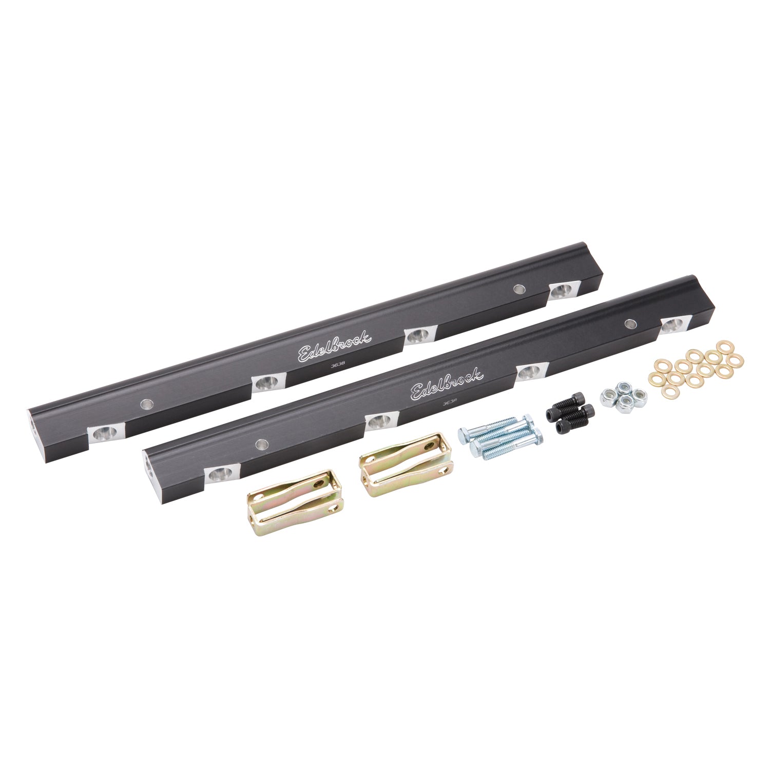 Fuel Injection Fuel Rail #3638, -6 AN Black Anodized For Chevrolet LS Gen III