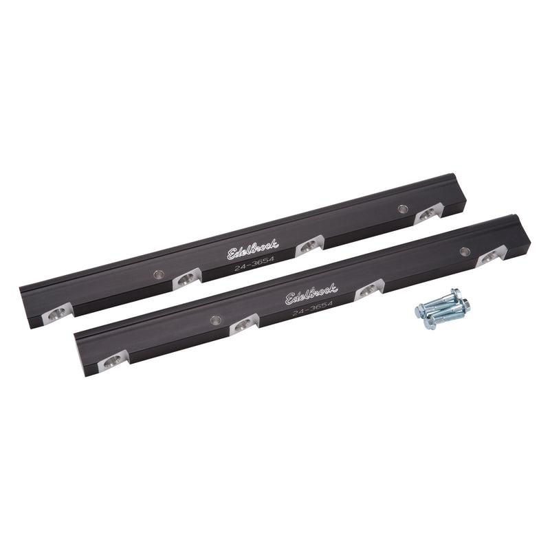Fuel Injector Rail Kit #3654, -6 AN Black Anodized For Chevrolet LS Gen IV EDELBROCK Autoparts
