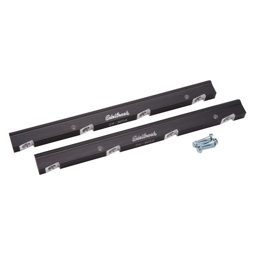 Fuel Injector Rail Kit #3654, -6 AN Black Anodized For Chevrolet LS Gen IV EDELBROCK Autoparts