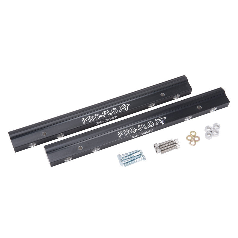 Fuel Injection Fuel Rail #3658, -8 AN Black For Chevrolet Big-Block Gen V EDELBROCK Autoparts