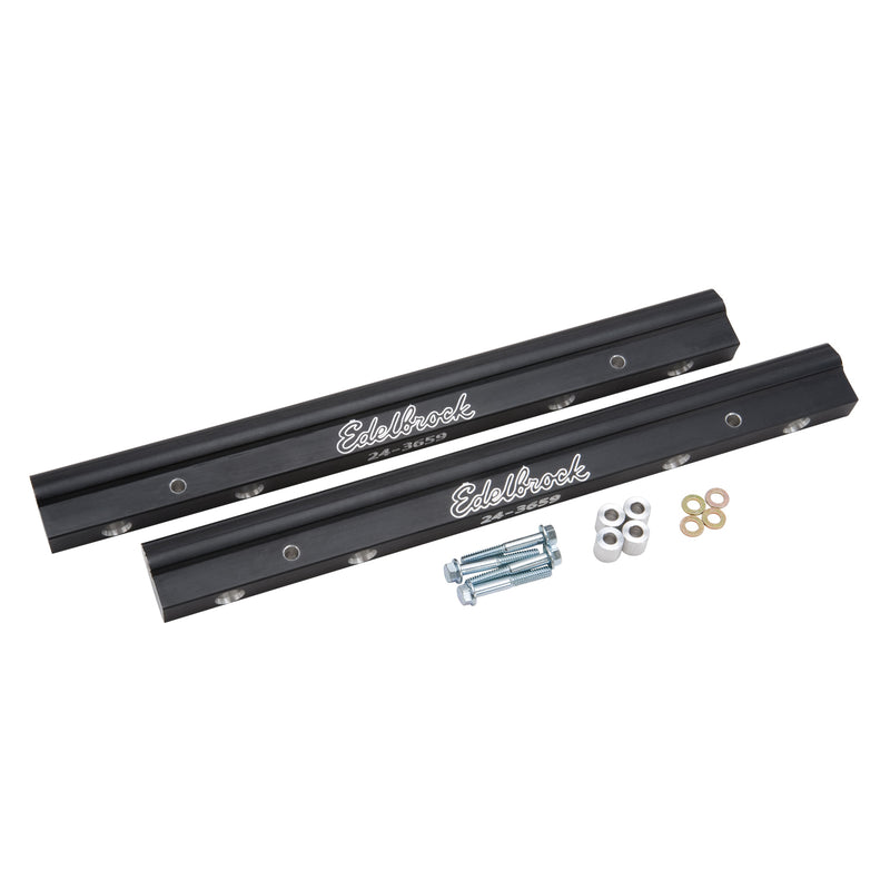 Fuel Injection Fuel Rail #3659, -8 AN Black For Chevrolet Big-Block Gen V EDELBROCK Autoparts