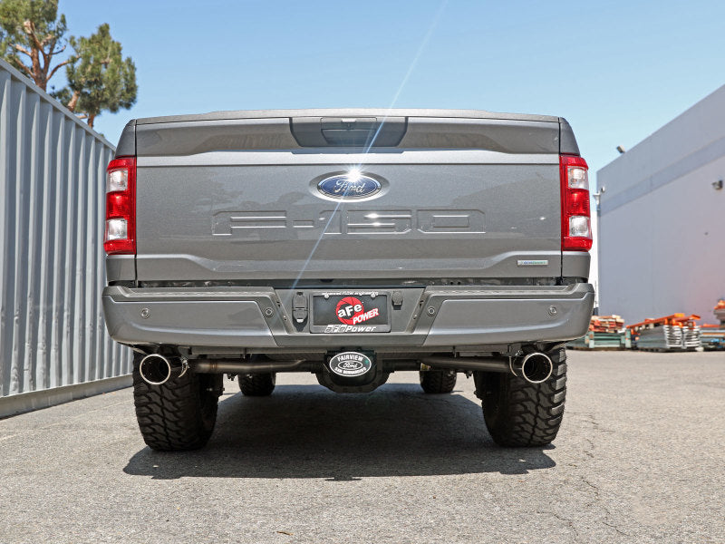 aFe Vulcan 3in 304 SS Cat-Back Exhaust 2021 Ford F-150 V6 2.7L/3.5L (tt)/V8 5.0L w/ Polished Tips aFe Catback