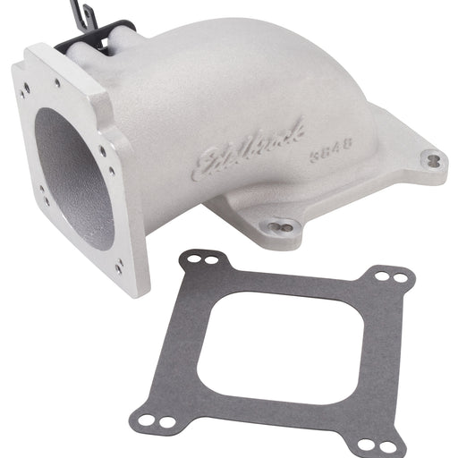 Throttle Body Intake Elbow #3848 Low Profile, 90mm Opening, Satin Finish EDELBROCK Autoparts