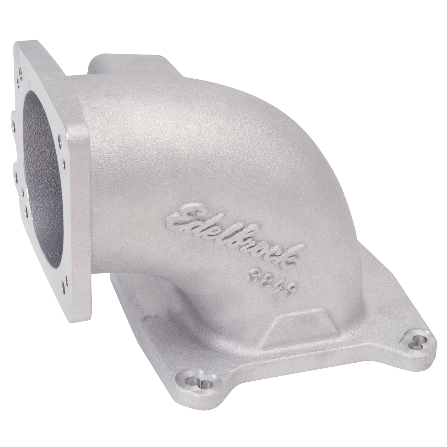 Throttle Body Intake Elbow #3849 High Flow, 90mm Opening, Satin Finish