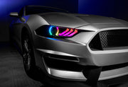 Oracle Lighting 18-23 Ford Mustang Dynamic ColorSHIFT LED Headlights - Black Series ORACLE Lighting Headlights