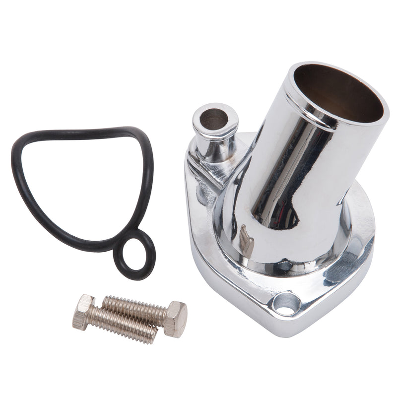 Edelbrock 15 Deg. Polished Aluminum Waterneck for Small-Block Ford V8 Engines EDELBROCK Autoparts