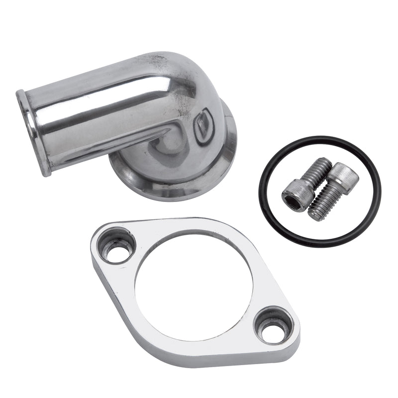 Edelbrock 90 Deg. Polished Aluminum Waterneck for Chevy 4.3L V6 & Chevy V8 EDELBROCK Autoparts