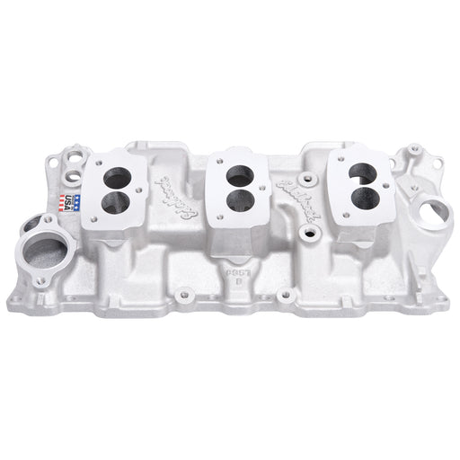 C-357-B Triple-Deuce Intake Manifold for 1955-86 262-400 c.i.d. SB Chevys EDELBROCK Autoparts