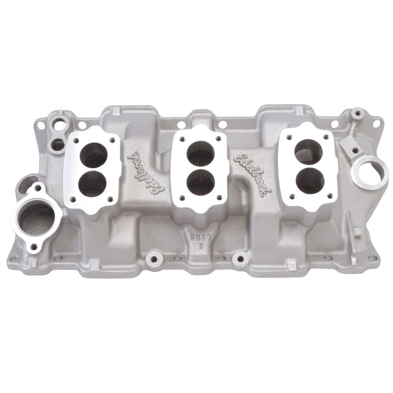 Edelbrock C-357-B Triple-Deuce Manifold for S/B Chevy 4-Bolt Carb Pattern EDELBROCK Autoparts
