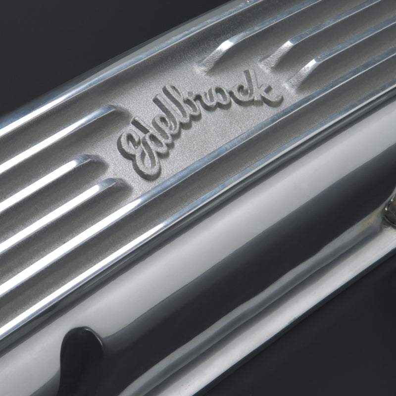 Edelbrock Valve Cover Classic Series Chevrolet 1959-1986 262-400 CI V8 Polshed Edelbrock Valve Covers