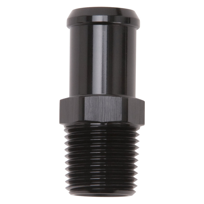 Heater Hose End Fitting - Straight with 1/2" NPT and 3/4" Barb. EDELBROCK Autoparts