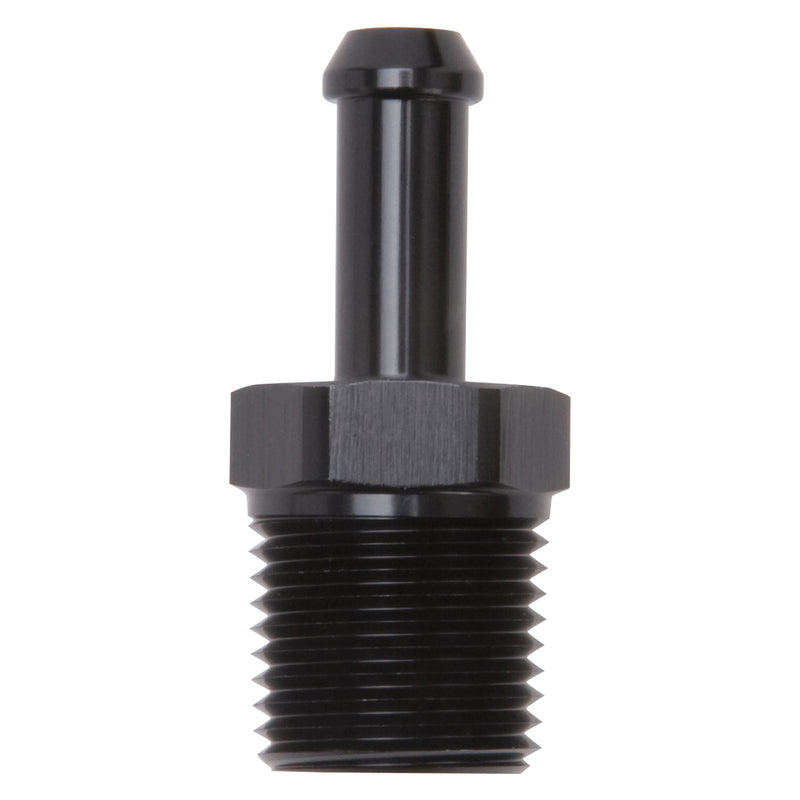 Heater Hose End Fitting - Straight with 1/2" NPT and 3/8" Barb. EDELBROCK Autoparts