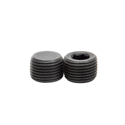 Socket Head Pipe Plugs in Black Finish - 3/8" NPT (Qty 2) EDELBROCK Autoparts
