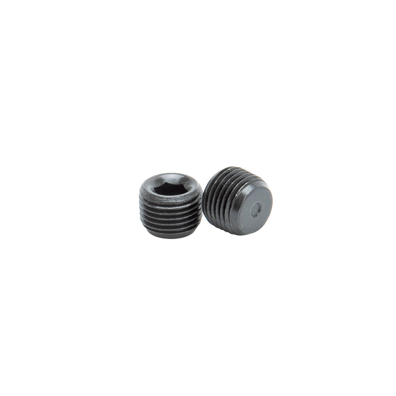 Socket Head Pipe Plugs in Black Finish - 1/8" NPT (Qty 2) EDELBROCK Autoparts