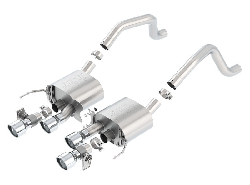 Borla 15 Chevy Corvette C7 ZO6 6.2L w/o AFM w/ NPP ATAK Quad RD RL AC Tips Center Rear Exit Exhaust Borla Catback