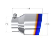 MBRP Universal Stainless Steel Dual Wall Tip 4.5in OD/3in Inlet/6.13in L MBRP Tips