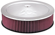 K&N 14in Red Custom Air Cleaner Assembly - 5.125in ID x 14in OD x 3.75in H x 1.25in Drop Base K&N Engineering Carburetor Air Cleaners