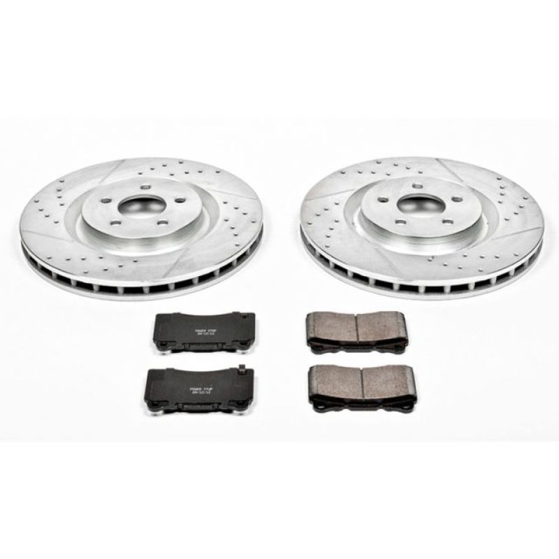 Power Stop 07-14 Ford Mustang Front Z23 Evolution Sport Brake Kit PowerStop Brake Kits - Performance D&S