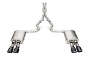 Corsa 2024-2025 Ford Mustang V8 5.0L 3in Cat-Back Exhaust System w/ Twin 4in Black Pro-Series Tips CORSA Performance Catback