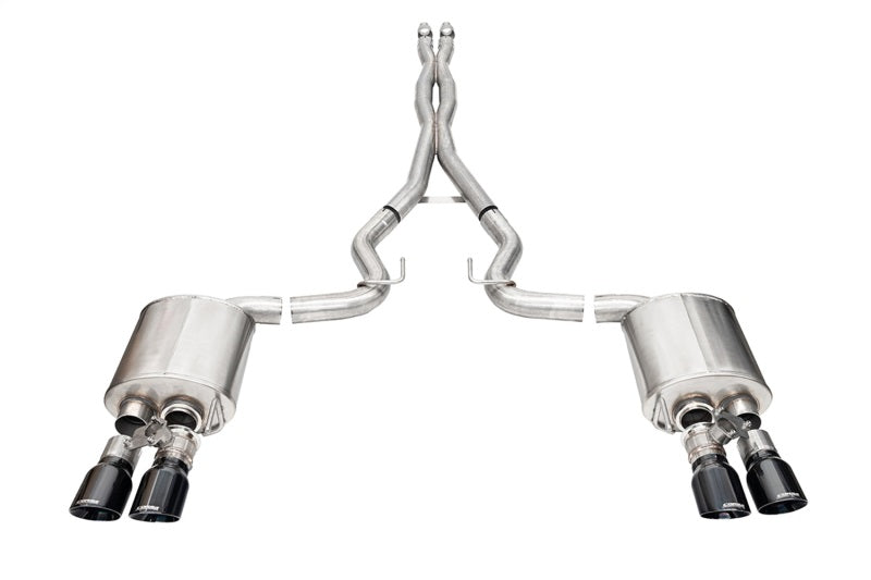 Corsa 2024-2025 Ford Mustang V8 5.0L 3in Cat-Back Exhaust System w/ Twin 4in Black Pro-Series Tips CORSA Performance Catback