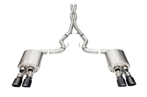 Corsa 2024-2025 Ford Mustang V8 5.0L 3in Cat-Back Exhaust System w/ Twin 4in Black Pro-Series Tips CORSA Performance Catback