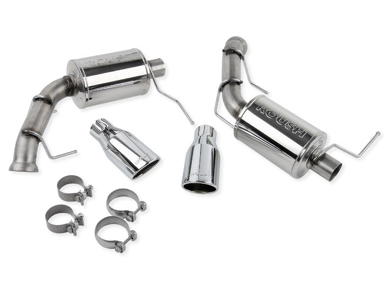 Roush 2011-2014 Ford Mustang V6 Enhanced Sound Dual Axle-Back w/ Round Tips Roush Axle Back