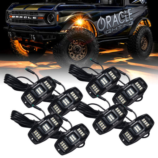Oracle Underbody RGB+W Wheel Well Rock Light Kit - 8 PCS - ColorSHIFT ORACLE Lighting Light Bars & Cubes