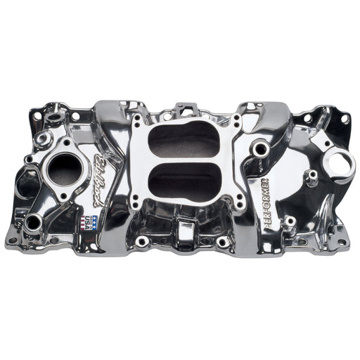 Performer Intake Manifold for 1955-86 Small-Block Chevy, Polished Finish EDELBROCK Autoparts