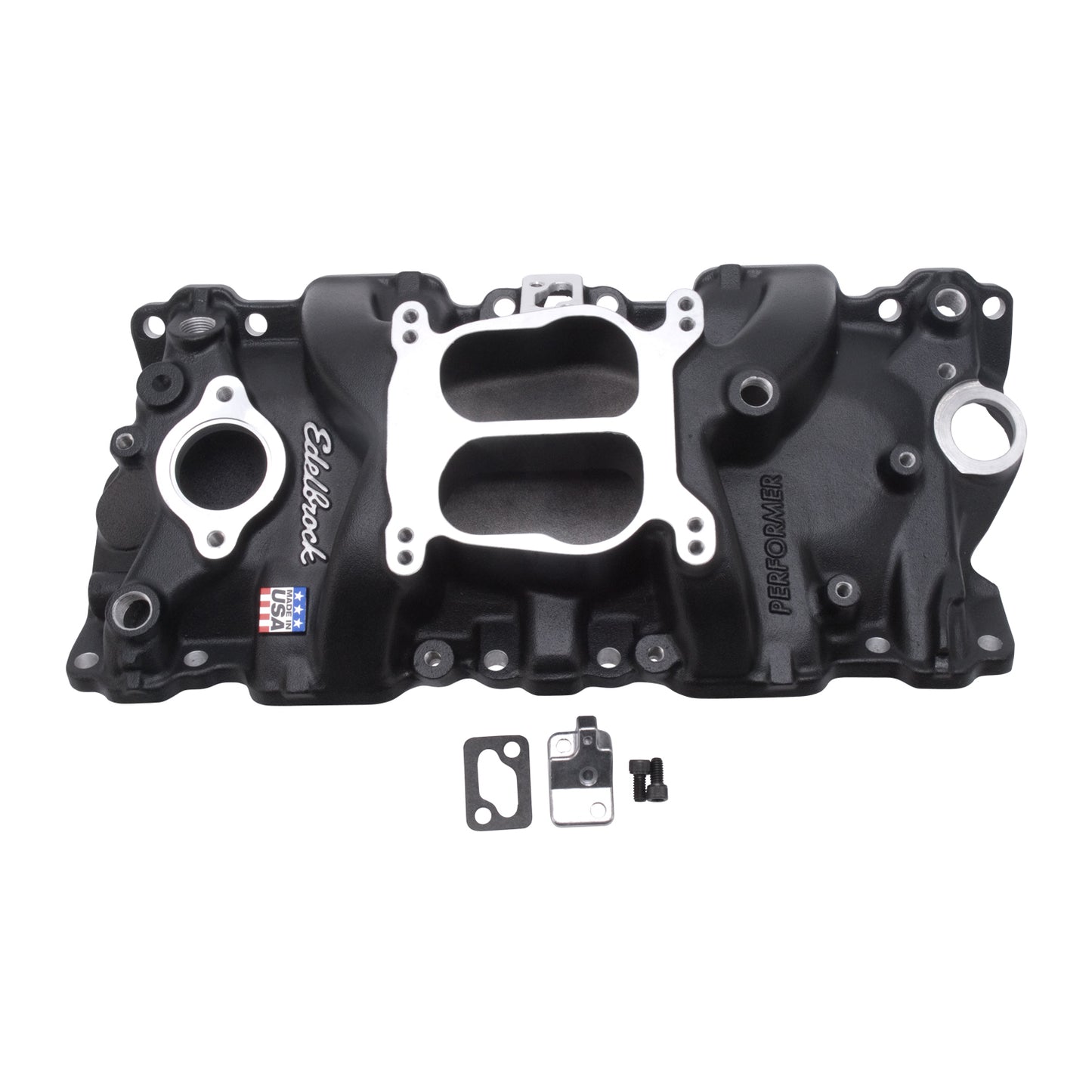 Performer Intake Manifold for 1987-95 Small-Block Chevy, Black Finish