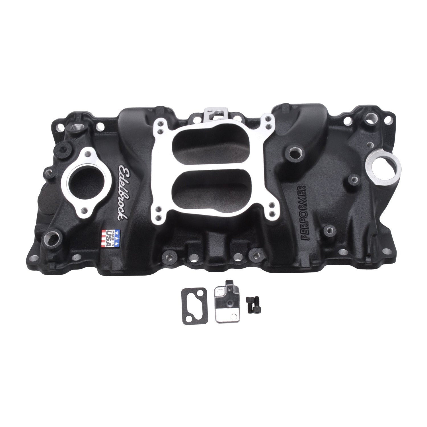 Performer Intake Manifold for 1987-95 Small-Block Chevy, Black Finish