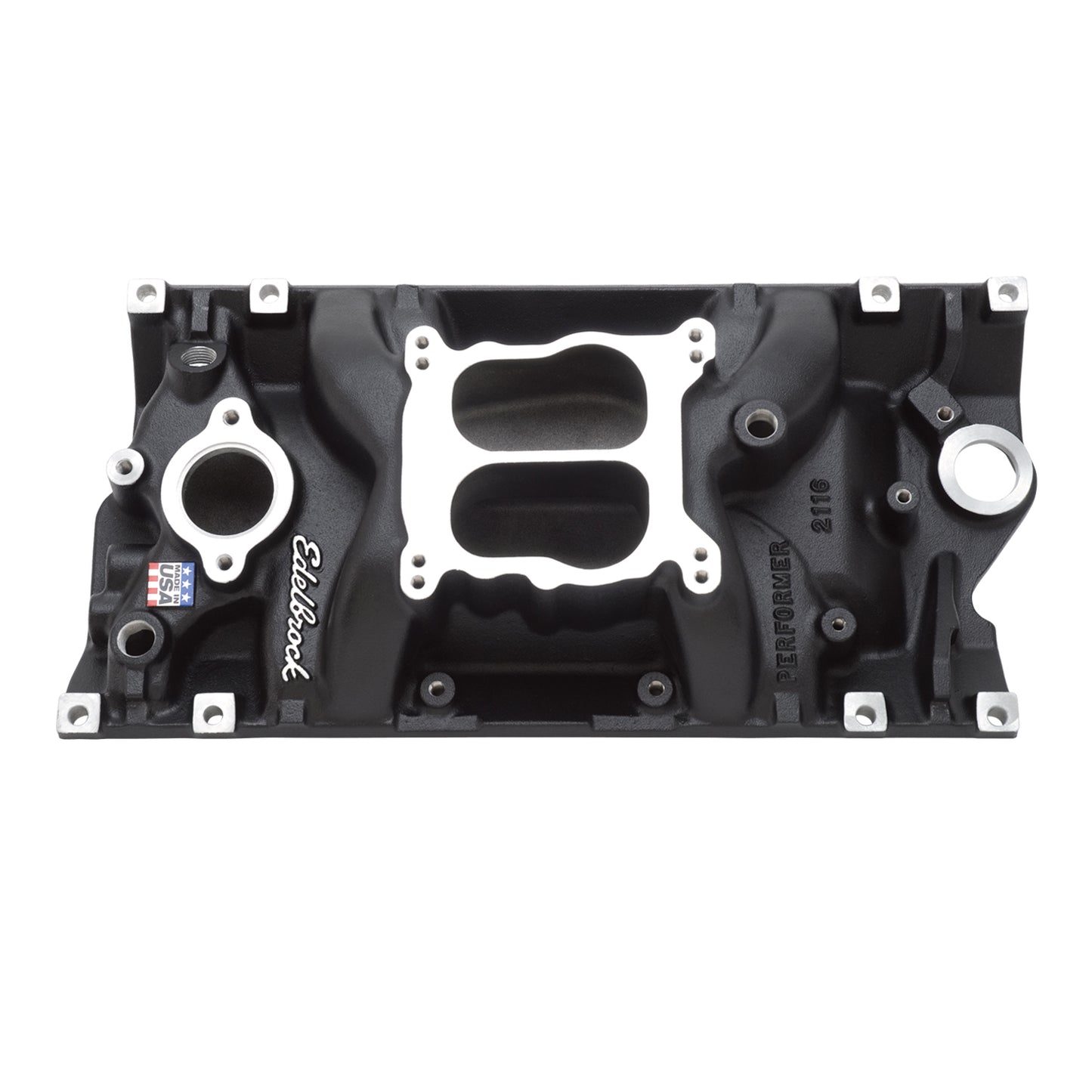 Performer Intake Manifold for Small-Block Chevy w/Vortec Heads, Black Finish