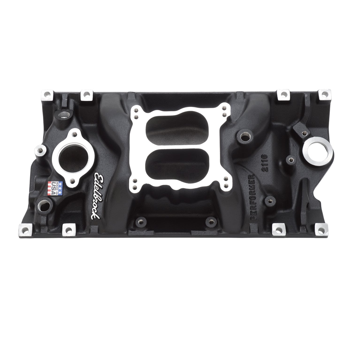 Performer Intake Manifold for Small-Block Chevy w/Vortec Heads, Black Finish