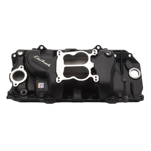 Performer 2-O Intake Manifold for 1965-90 Big-Block Chevy, Black Finish EDELBROCK Autoparts