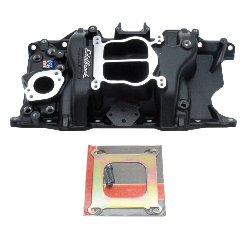 Performer 318/360 Intake Manifold for S/B Chrysler, LA Series, Black Finish EDELBROCK Autoparts