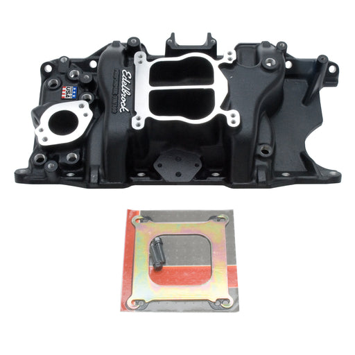 Performer 318/360 Intake Manifold for S/B Chrysler, LA Series, Black Finish EDELBROCK Autoparts